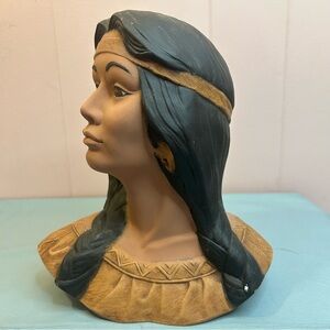 Vintage handmade provincial mold 1986 Native American woman